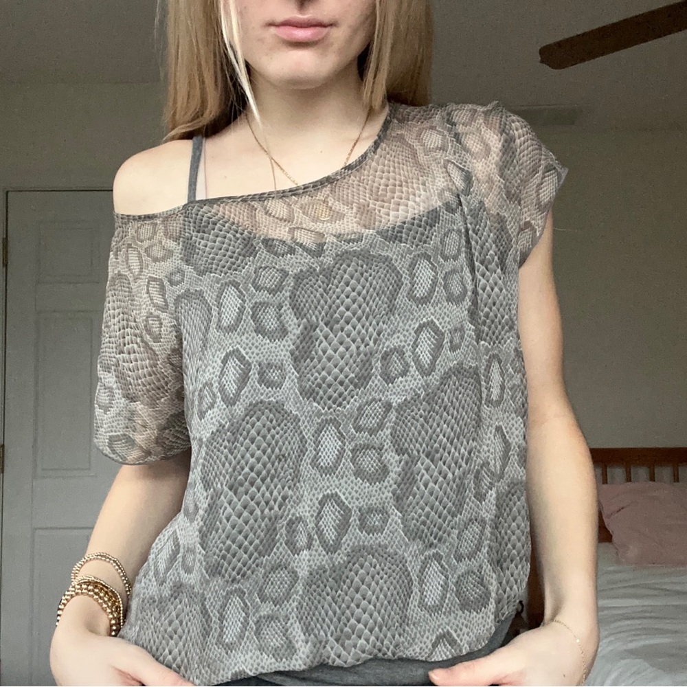 Bailey44 Snakeskin Blpuse with Tank Top